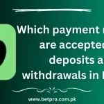 Which payment methods are accepted for deposits and withdrawals in BetPro?
